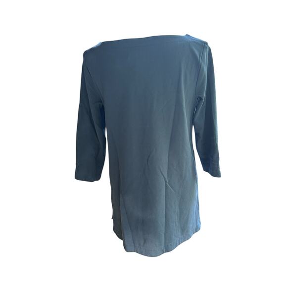 J.Jill Blue 3/4 Sleeve Dress Top Size Small - Picture 2 of 4